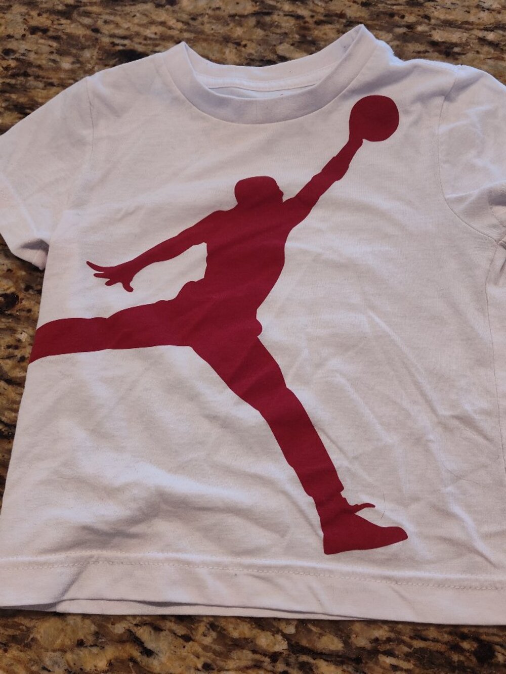 Jordan Toddler Boy Jumpman T-Shirt 2T White Red Big Logo Tee